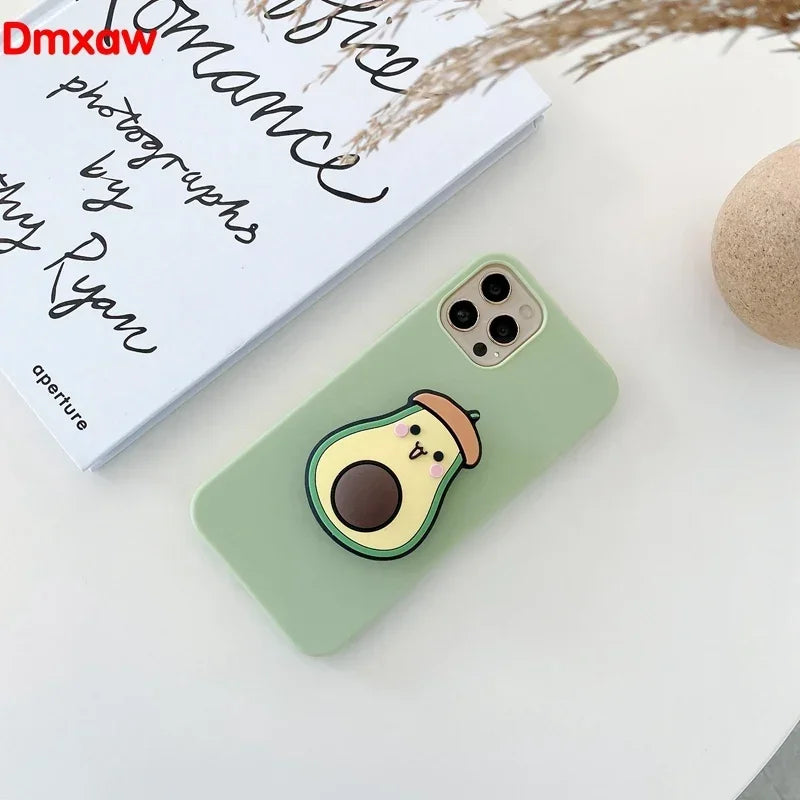 3D Luxury Cartoon fruit Holder Cover for Samsung Galaxy J7 J5 Pro 2017 A7 A5 2017 J7 2015 J3 2016 J2 Grand Prime Case +Holder