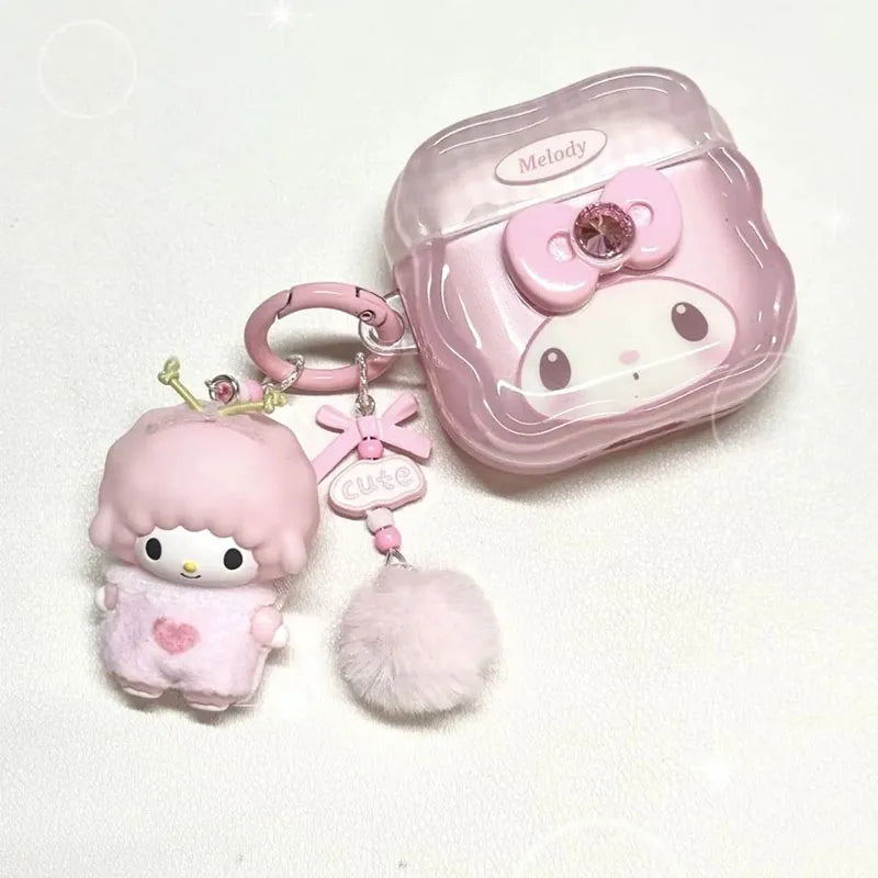 Kawaii Sanrio Hello Kitty Earphone Case for Apple AirPods Pro Earphone Case Anime Cartoon Cute 1/2 Generation Girl's Gifts Toys