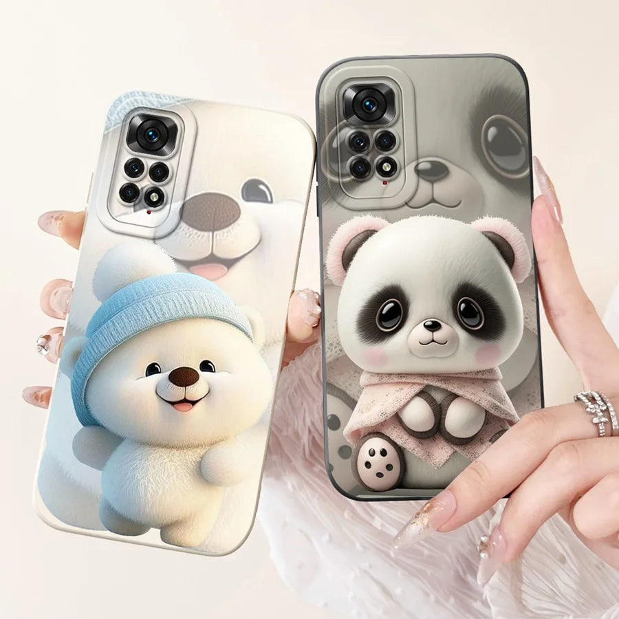 Case for Redmi Note 11 11S 4G 11 Pro Couqe Matte Soft Silicone Cartoons Funda Shockproof  Phone Bags For Note11 11S Back Covers