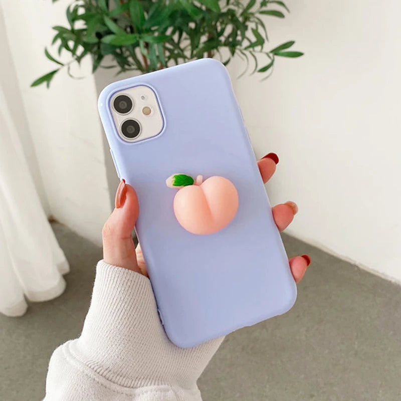 3D Squishy Toys Chick Cat Case For Apple iPhone 15 14 Plus 12 13 mini 11 Pro Max SE 2020 SE 3 Animals TPU Cover Soft Cases