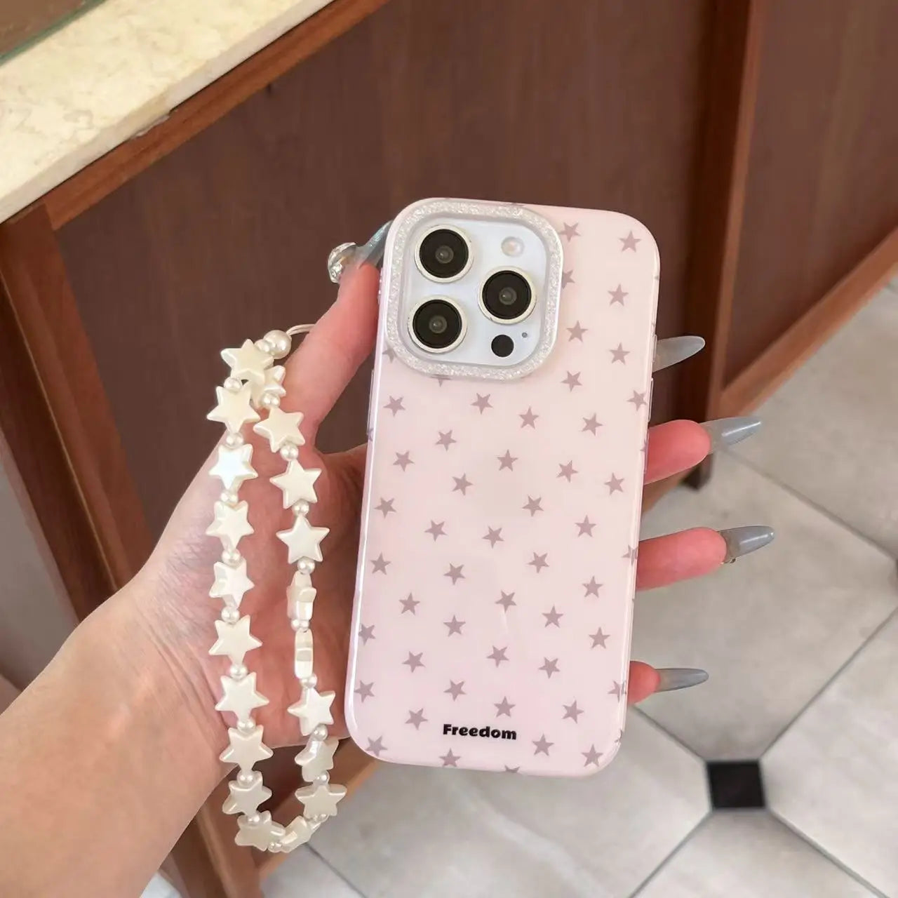 High end sparkling mirror all inclusive star chain phone case, suitable for iPhone 16 Pro Max 15 14 13 12 11 phone case anti scr