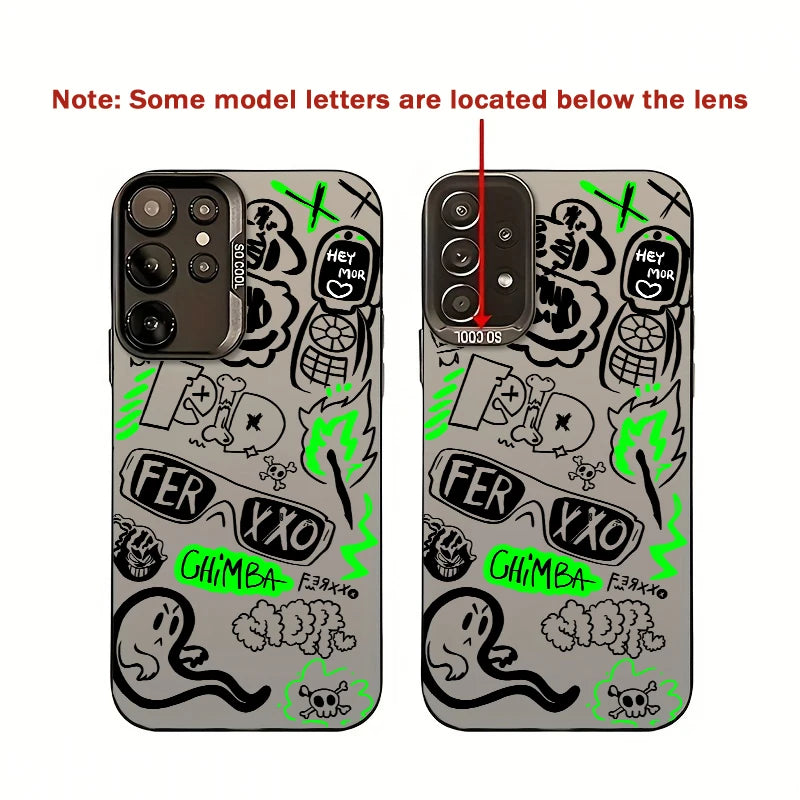 Street Classic Graffiti Print Case For Samsung Galaxy S20 S21 S22 S23 S24 S25 Ultra Plus FE A55 A54 A15 A35 A34 A35 A53 Cover