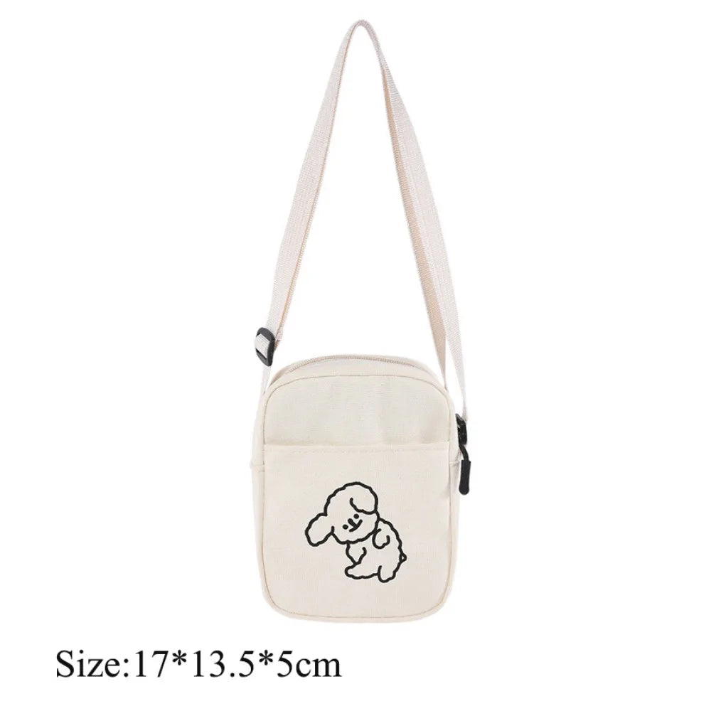 Canvas Bag Ins Japanese Harajuku Cute Cat Bag Ulzzang Girl Messenger Bag