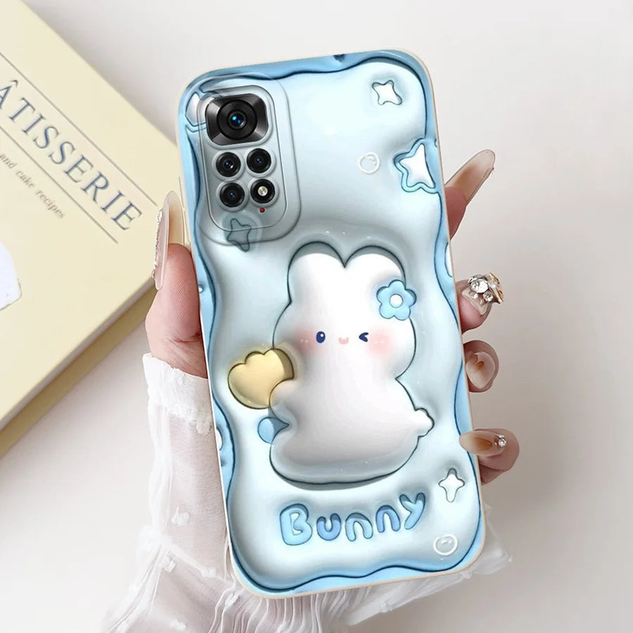 Case for Redmi Note 11 11S 4G 11 Pro Couqe Matte Soft Silicone Cartoons Funda Shockproof  Phone Bags For Note11 11S Back Covers