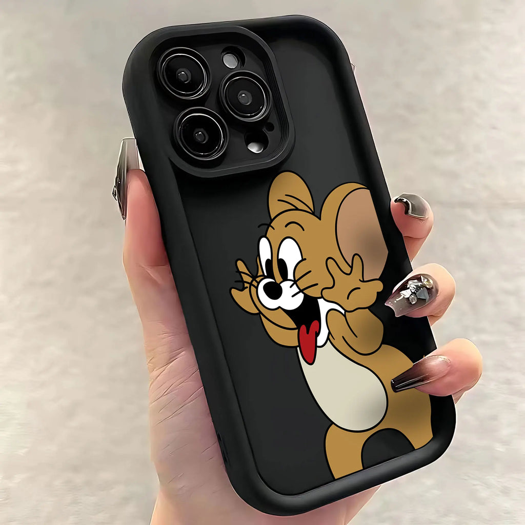 Cartoon Cute Toms Jerrys Phone Case for iPhone 16 15 14 13 12 11 Pro Max Mini XR XS X 7 8 6 6s Plus Soft TPU Back Cover