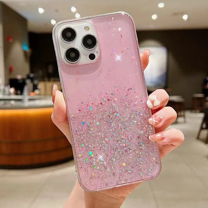 For Vivo V25 V25E Y02 Y16 Y02S Y77 Y77E Y35 Y22 Y22S 4G Y15S Y15A Y01 X50 ProX21 UD Phone Case Bling Glitter Sequins Soft Cover