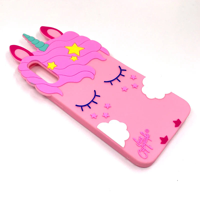 For Samsung A50 A30 A20 Case 2019 Soft Silicone Cartoon Bear Cat Unicorn Back Cover Cute Phone Bag For Samsung Galaxy A 50 30 20