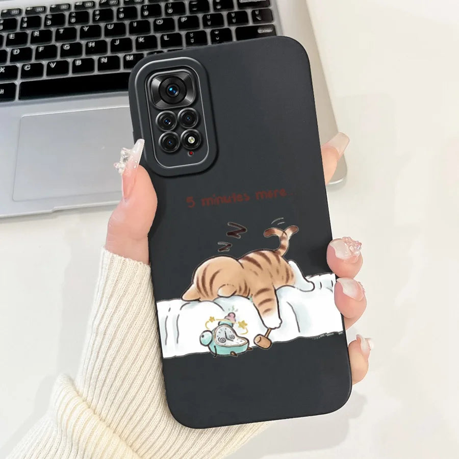 Case for Redmi Note 11 11S 4G 11 Pro Couqe Matte Soft Silicone Cartoons Funda Shockproof  Phone Bags For Note11 11S Back Covers