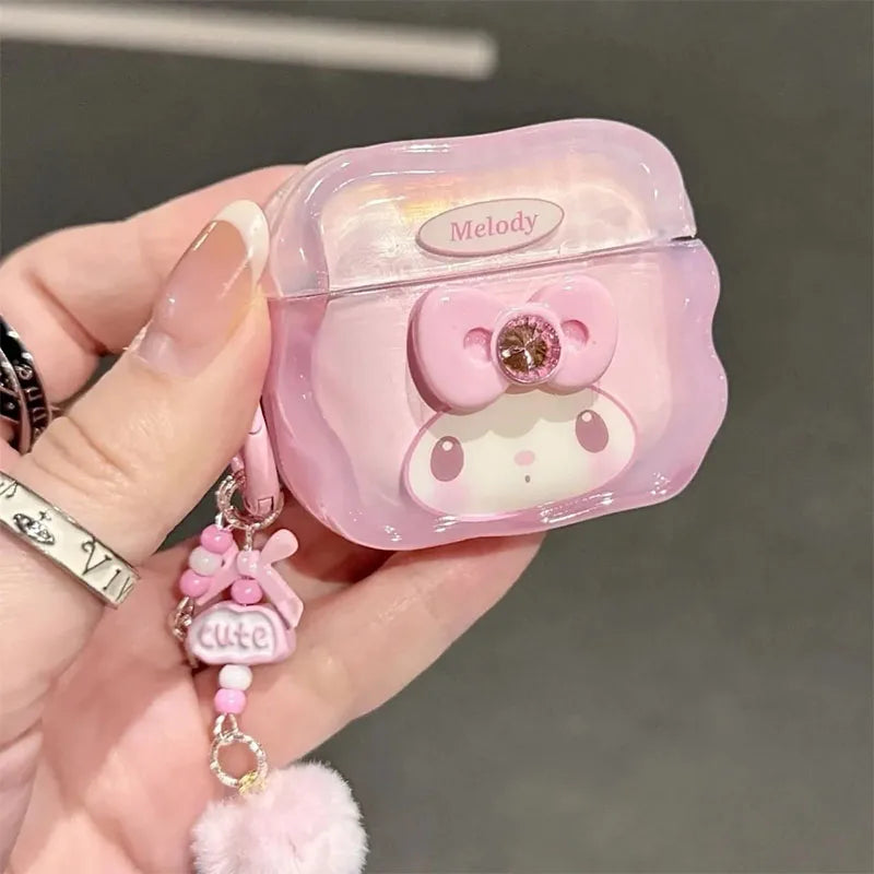 Kawaii Sanrio Hello Kitty Earphone Case for Apple AirPods Pro Earphone Case Anime Cartoon Cute 1/2 Generation Girl's Gifts Toys