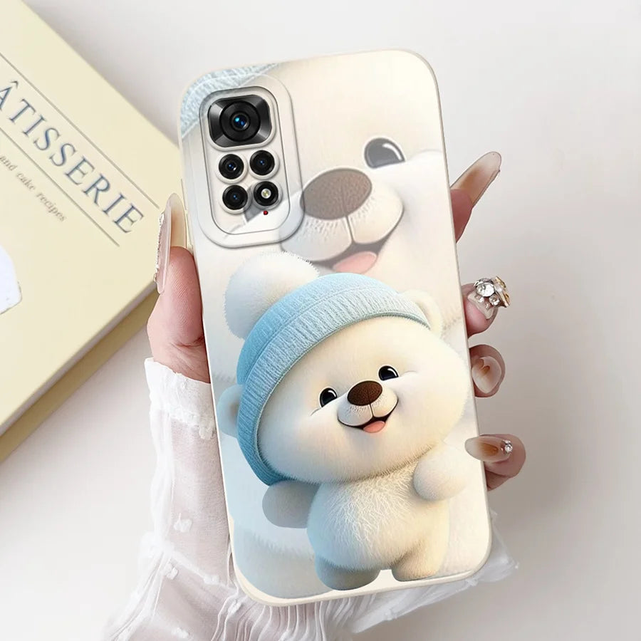 Case for Redmi Note 11 11S 4G 11 Pro Couqe Matte Soft Silicone Cartoons Funda Shockproof  Phone Bags For Note11 11S Back Covers