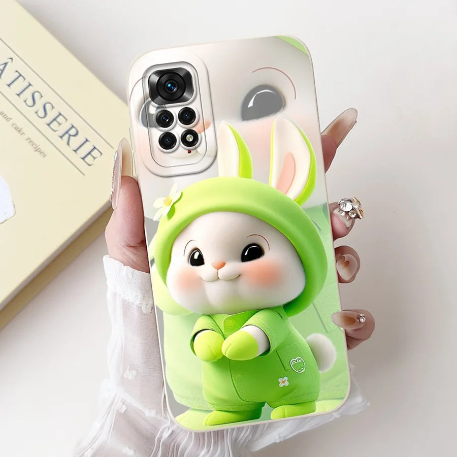 Case for Redmi Note 11 11S 4G 11 Pro Couqe Matte Soft Silicone Cartoons Funda Shockproof  Phone Bags For Note11 11S Back Covers