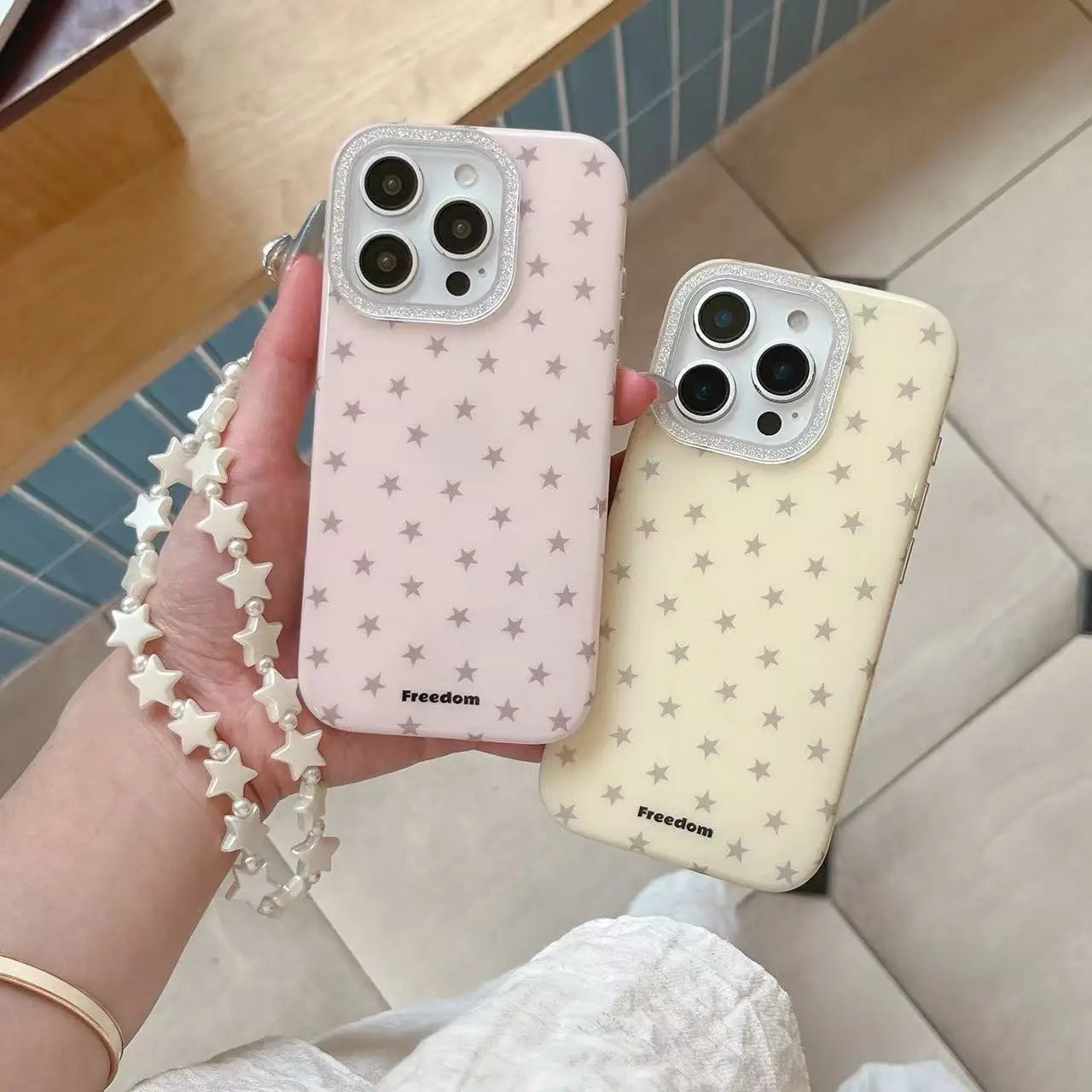 High end sparkling mirror all inclusive star chain phone case, suitable for iPhone 16 Pro Max 15 14 13 12 11 phone case anti scr