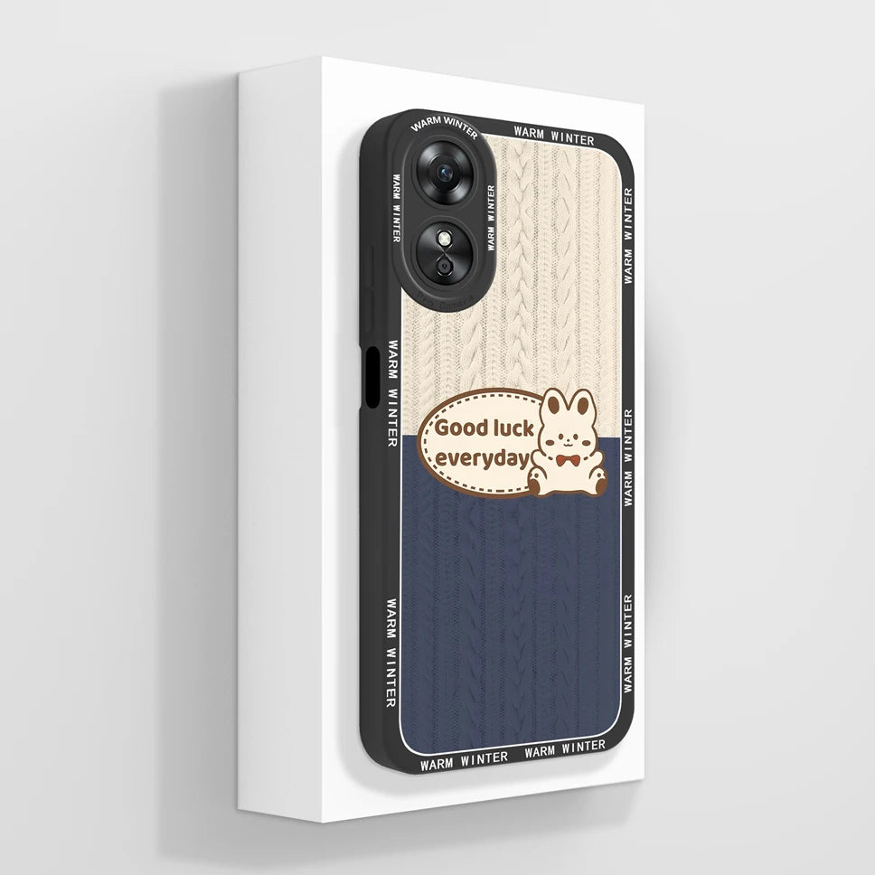 Phone Case For Oppo A17 A17K K 4G Pretty Flowers Smooth Liquid Silicone Back Cover For OppoA17K Oppo A 17 K Fundas Shell Coque