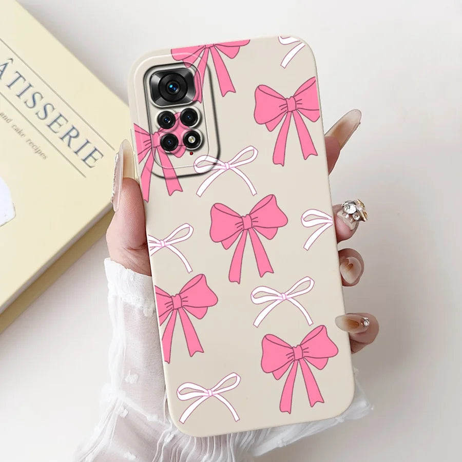 Case for Redmi Note 11 11S 4G 11 Pro Couqe Matte Soft Silicone Cartoons Funda Shockproof  Phone Bags For Note11 11S Back Covers