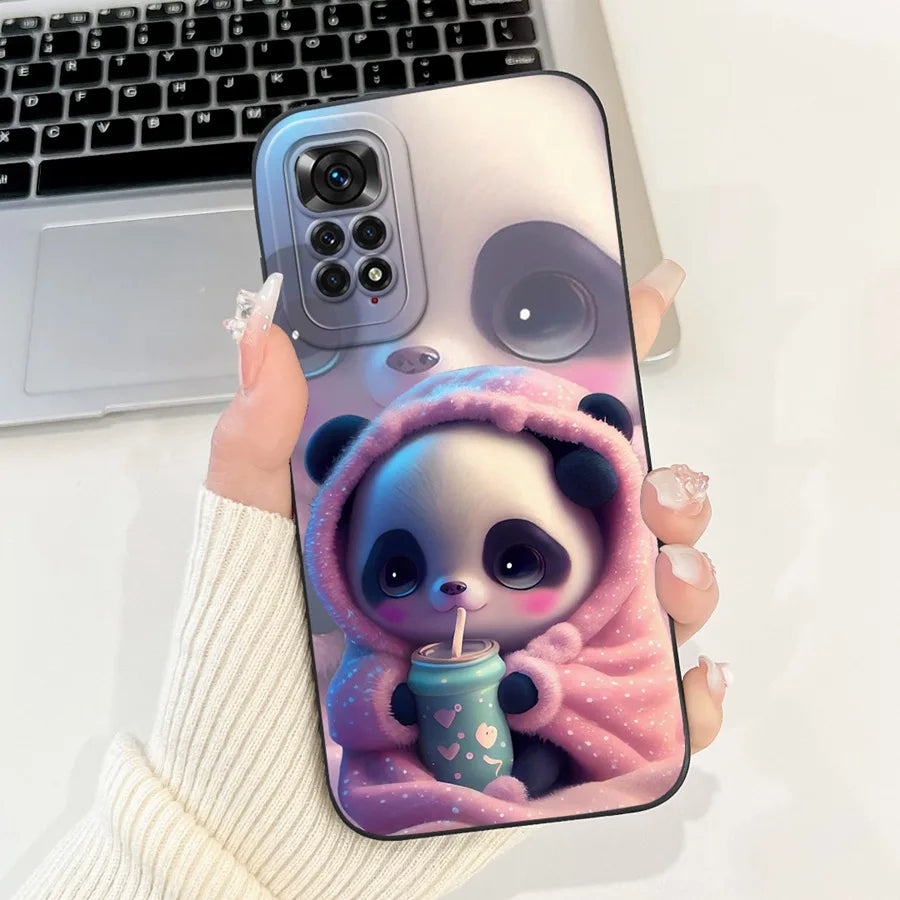 Case for Redmi Note 11 11S 4G 11 Pro Couqe Matte Soft Silicone Cartoons Funda Shockproof  Phone Bags For Note11 11S Back Covers