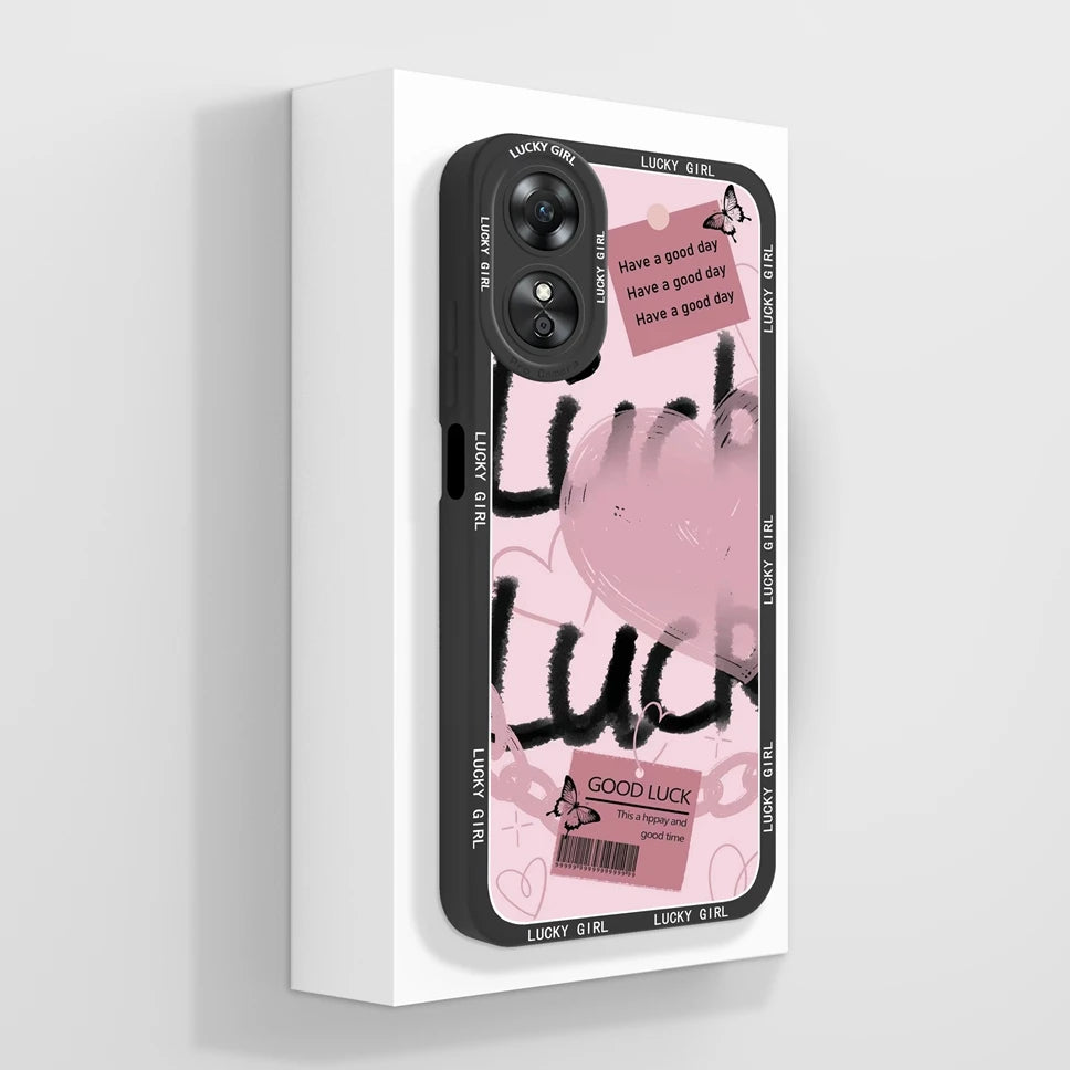 Phone Case For Oppo A17 A17K K 4G Pretty Flowers Smooth Liquid Silicone Back Cover For OppoA17K Oppo A 17 K Fundas Shell Coque