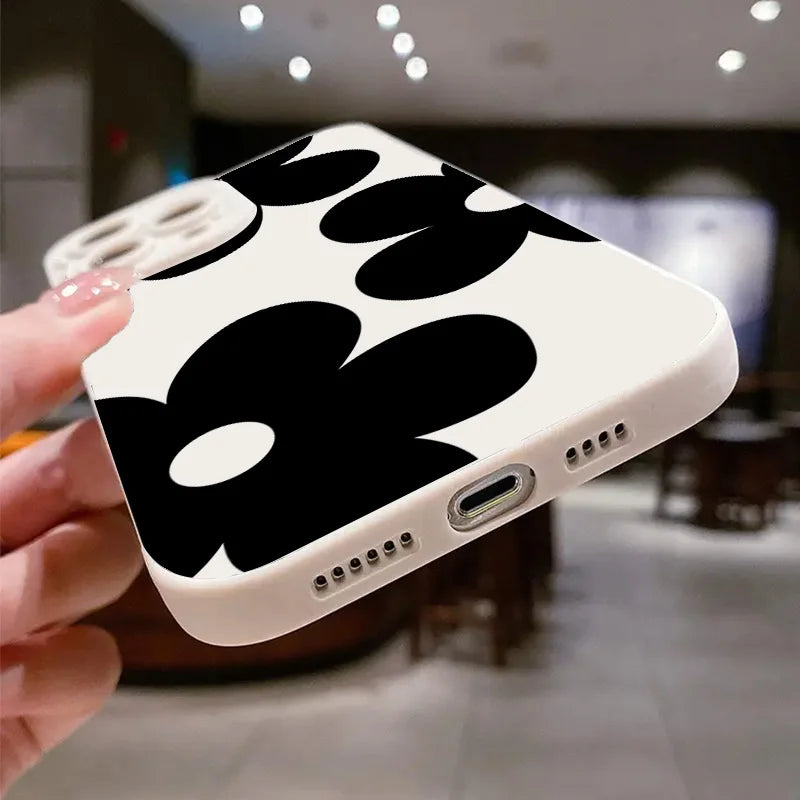 Daisy Floral Phone Case For iPhone 17 16 15 14 Pro Max 13 12 11 XS X XR 7 8 Plus 16E Shoockproof Soft TPU Silicone Bumper Cover
