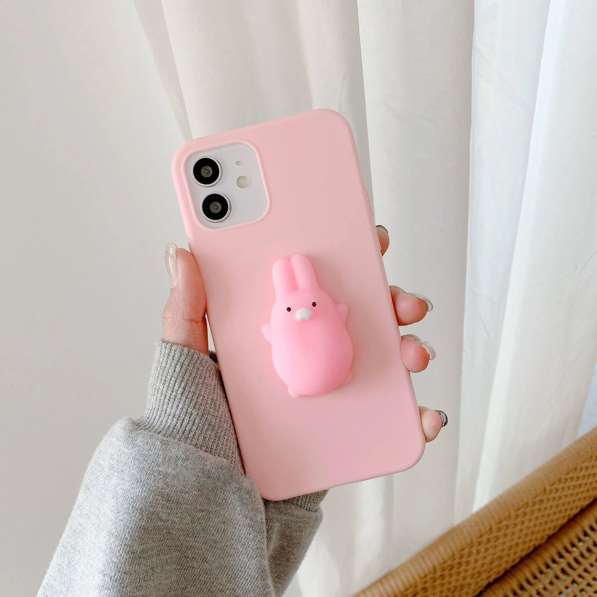 3D Squishy Toys Chick Cat Case For Apple iPhone 15 14 Plus 12 13 mini 11 Pro Max SE 2020 SE 3 Animals TPU Cover Soft Cases