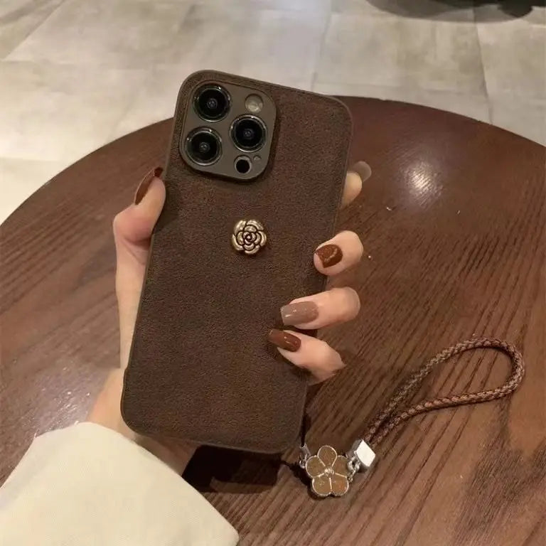 Camellia flower Phone Case For iPhone 17 17PROMAX 17PRO 16 16e 15 Pro Max 14 11 13 12 XR  X XS Shockproof Silicone Cover