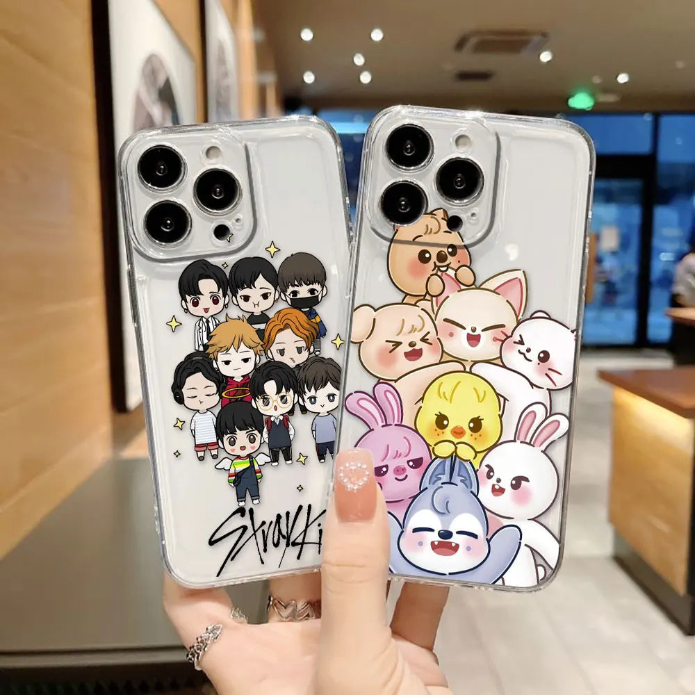 Kpop S-Stray kids S-skzoo Custom Photo Phone Case For Redmi Note 14 13 12 12S 11 11T 11S 10 9 10S 9S 9T 8 Pro Max Clear TPU Case