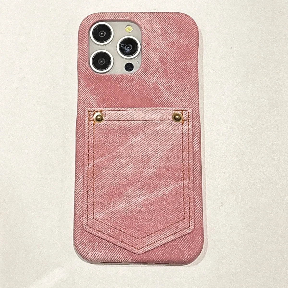 Luxury Denim Leather Card Bag Case For iPhone 15 14 13 12 11 Pro Max