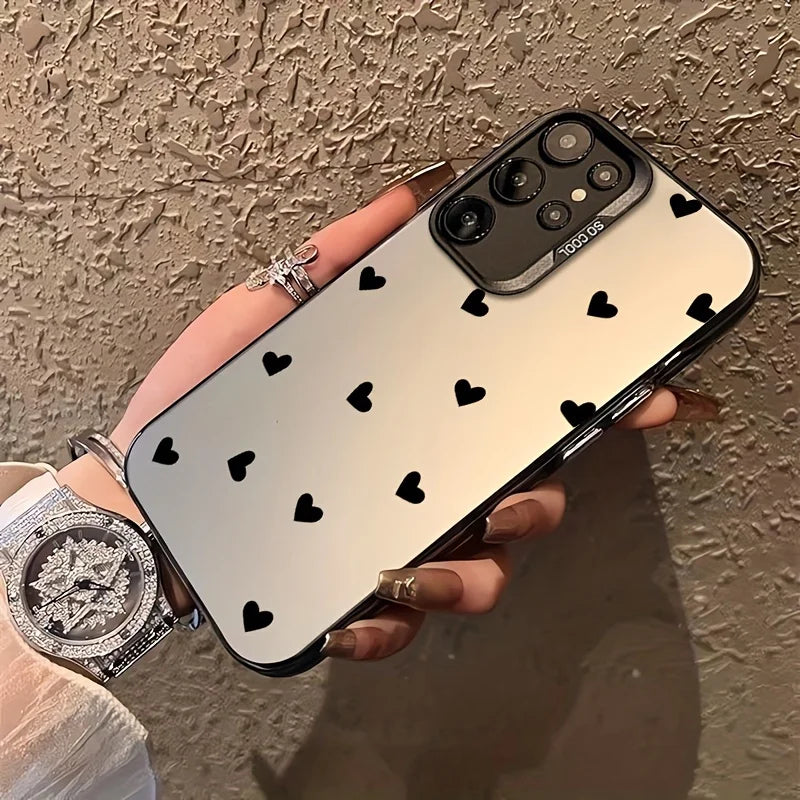 Love Heart Pattern Hard Case For Samsung S25 Ultra S23 FE S22 S24 A55 5G A56 A54 A24 A53 A52S A36 A35 A34 A25 A16 A15 Case Cover
