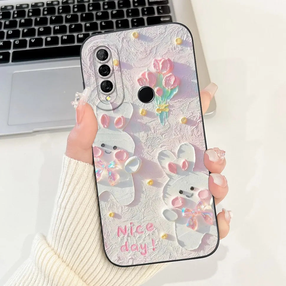 6.59" For Huawei Y9 Prime 2019 Case Stylish Cartoon Girls Cover Soft Silicone For Huawei Y9 Prime Y9Prime STK-L21 Phone Cases