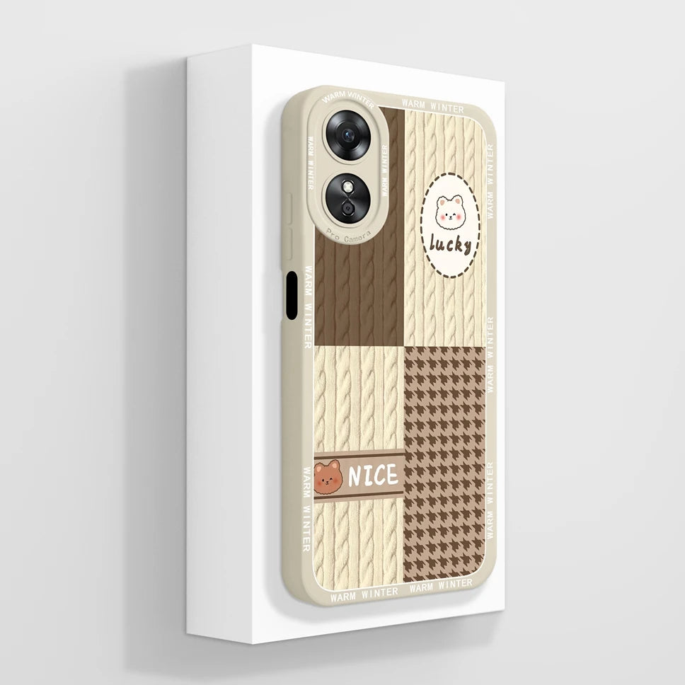 Phone Case For Oppo A17 A17K K 4G Pretty Flowers Smooth Liquid Silicone Back Cover For OppoA17K Oppo A 17 K Fundas Shell Coque