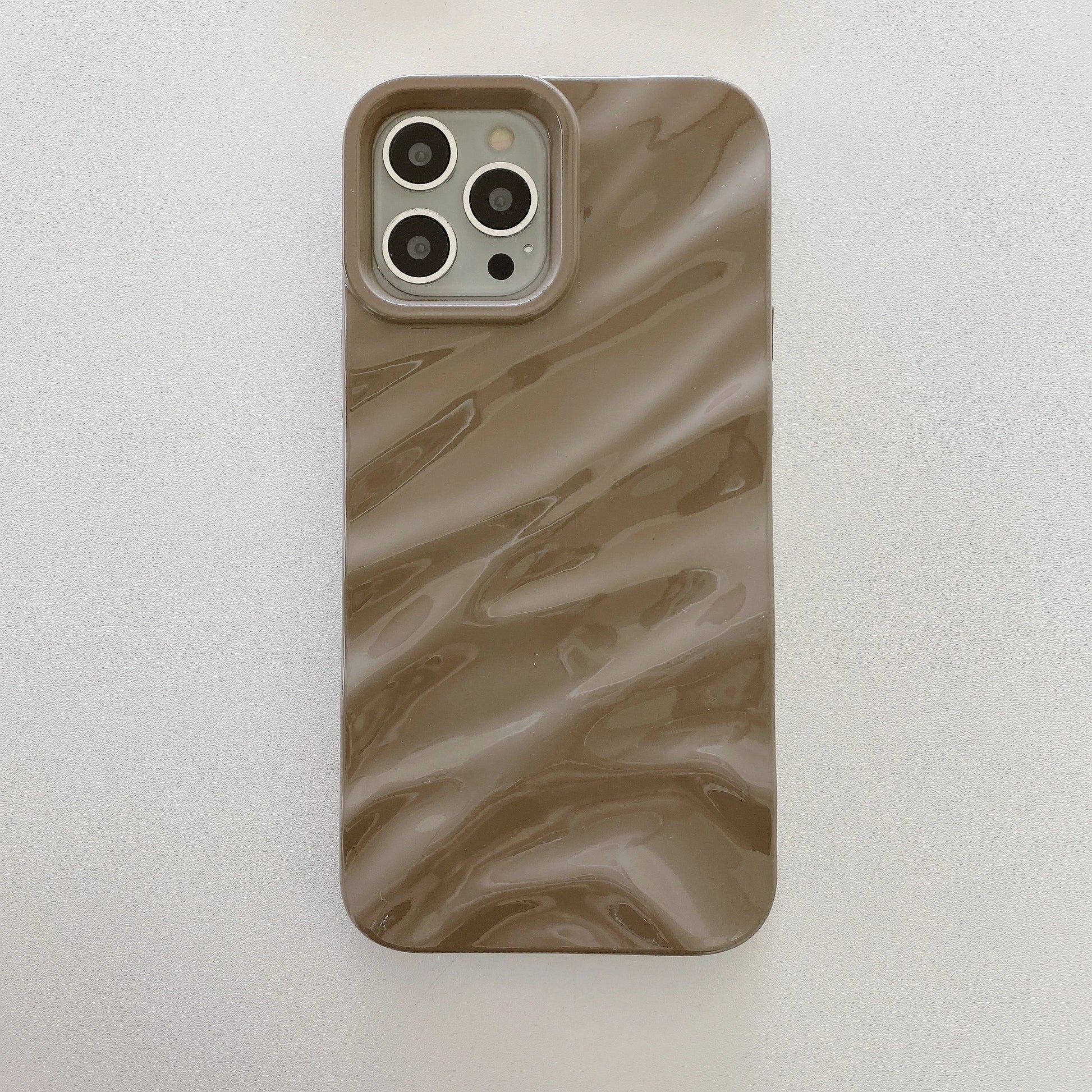Luxury Plating 3D Wavy Texture Soft Phone Case For iPhone 16 15 14 Plus 13 12 11 Pro XS Max XR Protection Bumper Shockproof Capa