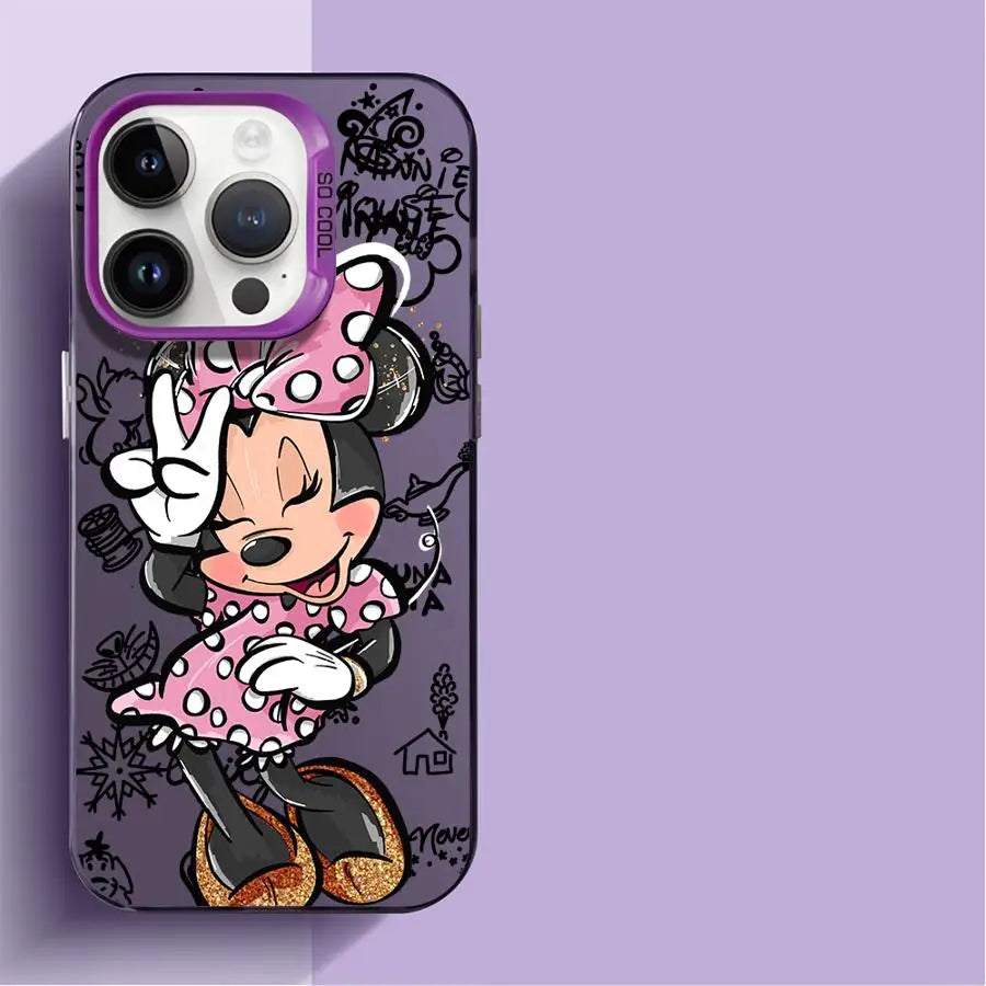 Fashion Mickey Minnie Mouse Phone Case For Xiaomi Redmi 14C 13C 12C 13 12 10 A1 A2 A3 A5 9T 9A K60 K40 4G 5G Anti Back Cover
