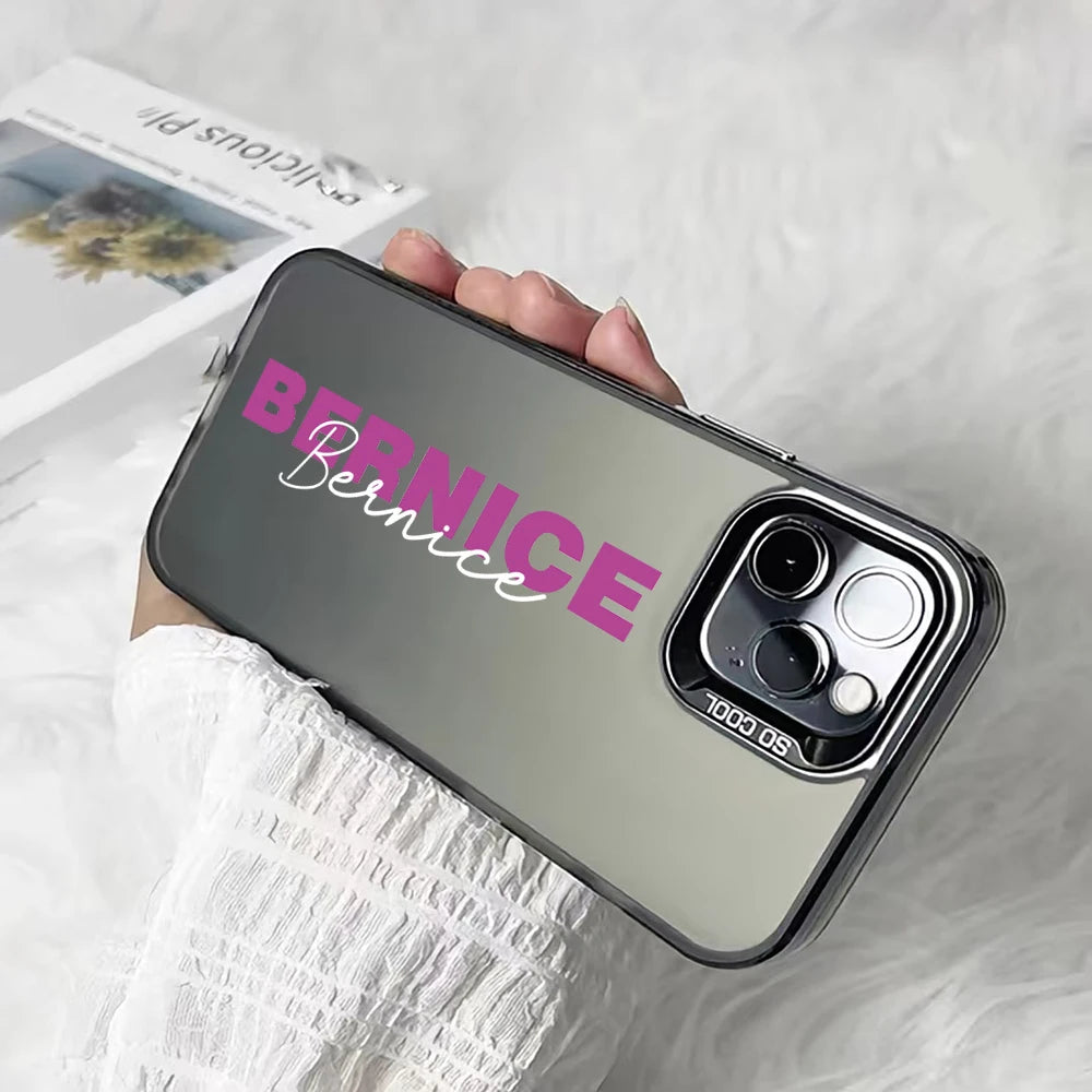 Luxury Matte Phone Case Customized Name for iPhone 16 15 14 13 12 11 Pro Max UV Printing Personalized Phone Cover 16 15 14 Pro