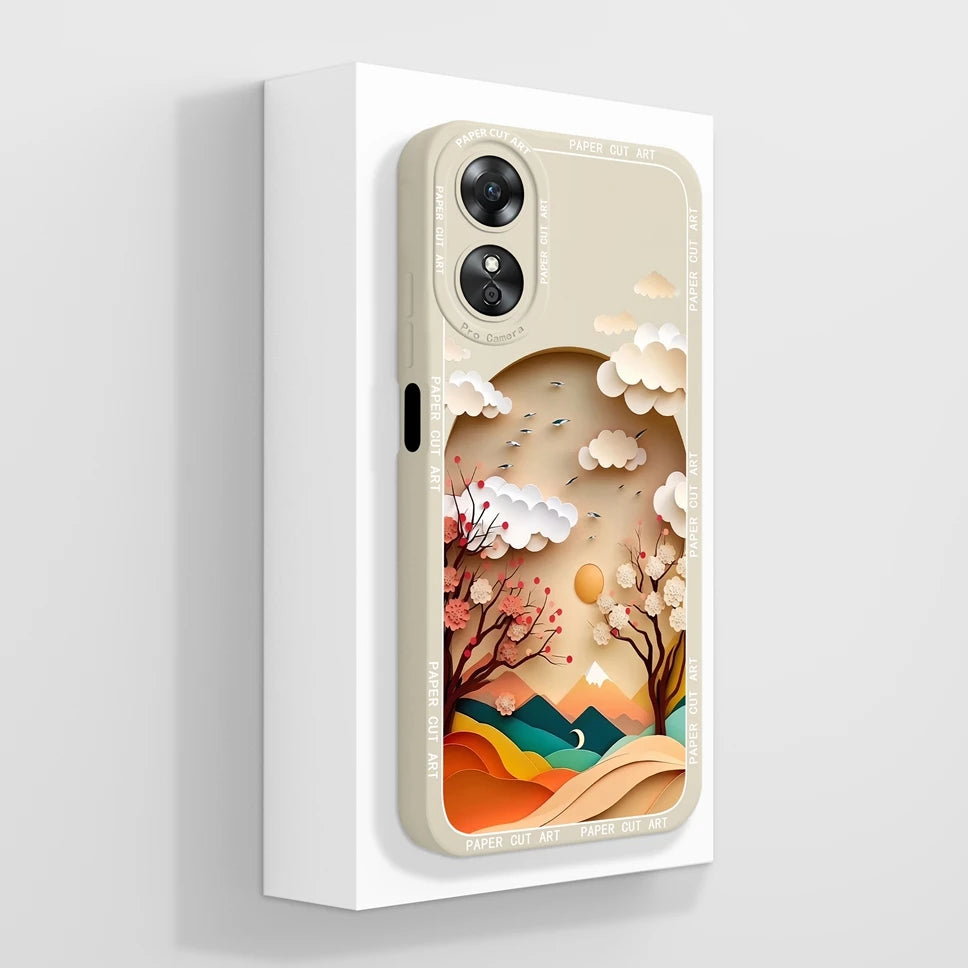 Phone Case For Oppo A17 A17K K 4G Pretty Flowers Smooth Liquid Silicone Back Cover For OppoA17K Oppo A 17 K Fundas Shell Coque