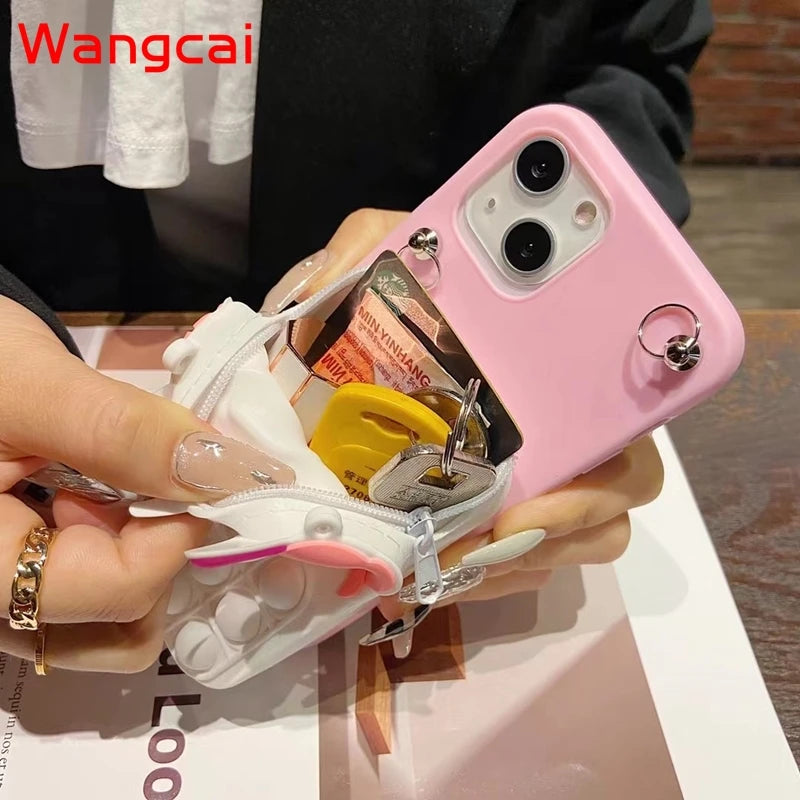 Coin Purses Pop Unicorn Case For Xiaomi Redmi Note 11 10 9 Pro Max 10S 9S 8 7 6 Pro 9T 8T 9A 9C 8A 7A Unicorn Bubble Wallet Case