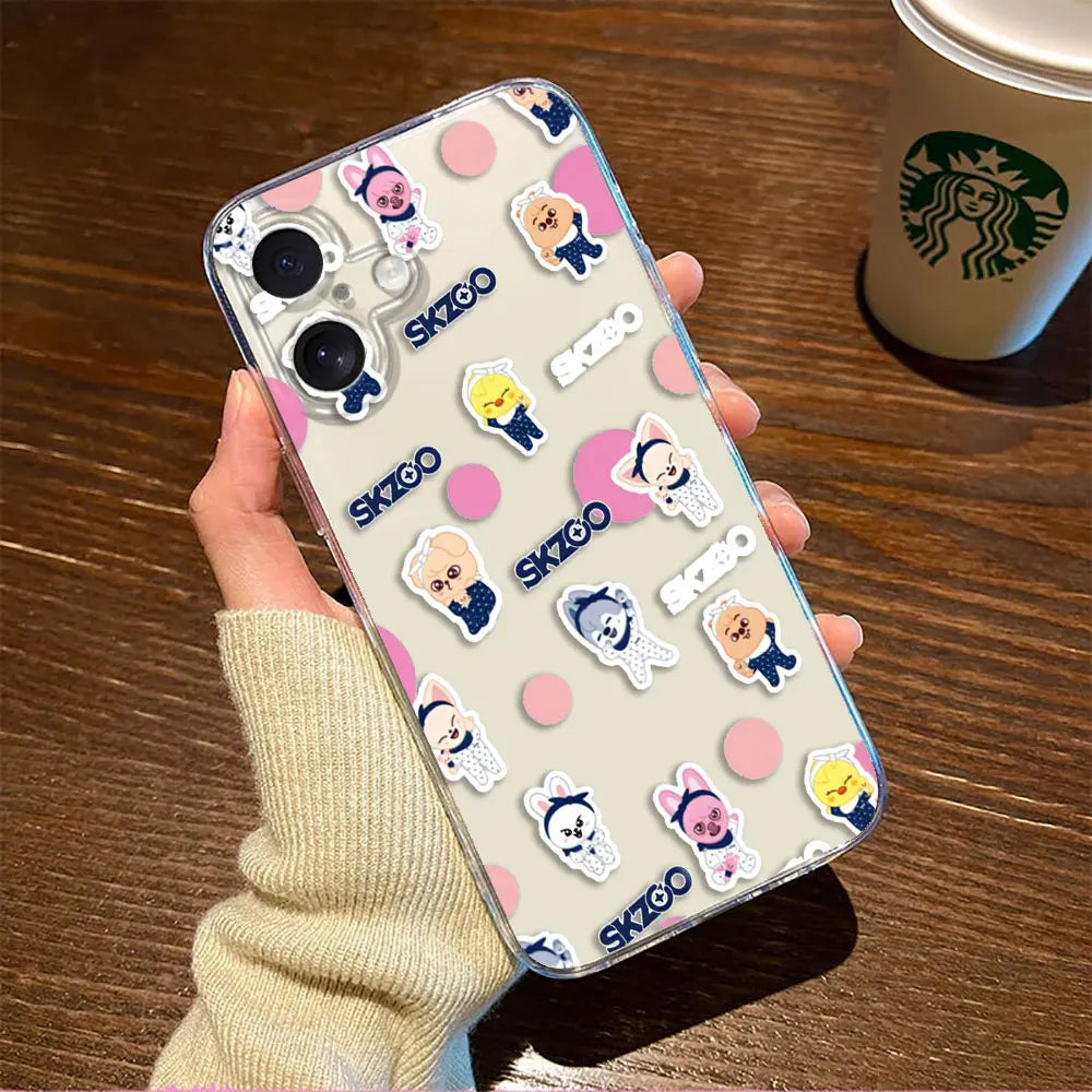 Kpop S-Stray kids S-skzoo Custom Photo Phone Case For Redmi Note 14 13 12 12S 11 11T 11S 10 9 10S 9S 9T 8 Pro Max Clear TPU Case