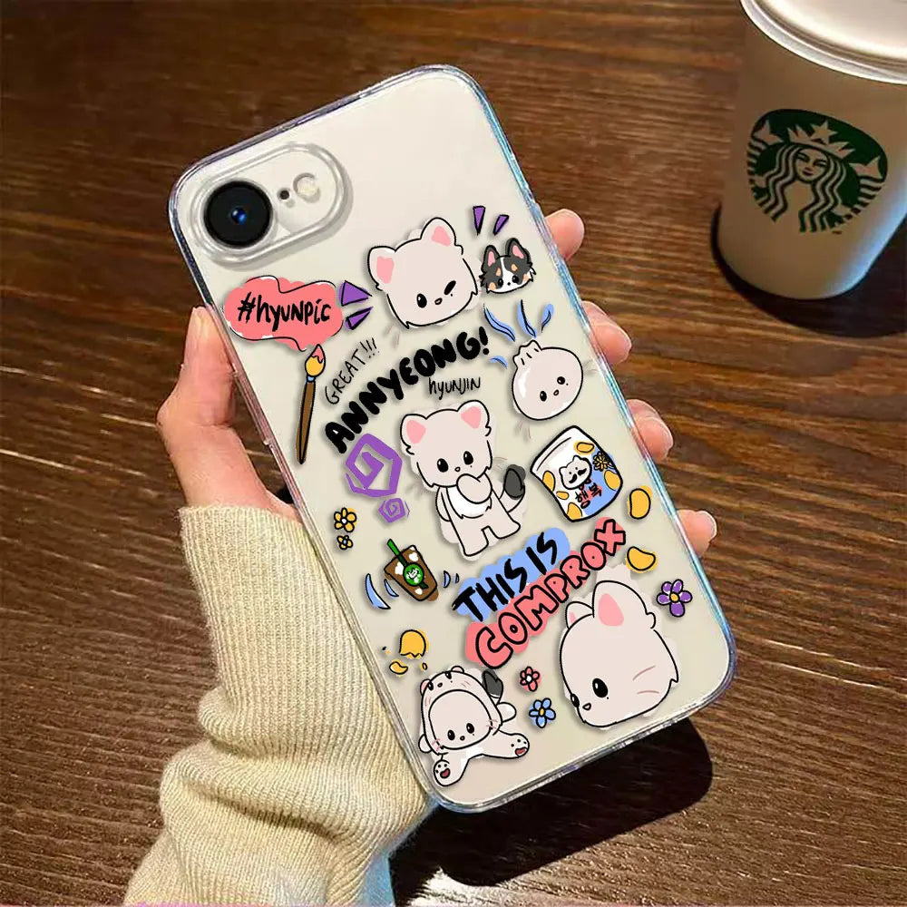 Kpop S-Stray kids S-skzoo Custom Photo Phone Case For Redmi Note 14 13 12 12S 11 11T 11S 10 9 10S 9S 9T 8 Pro Max Clear TPU Case