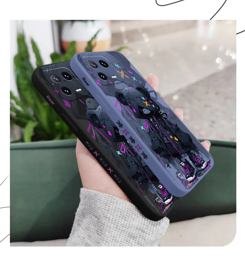 Mysterious Bear Phone Case For Xiaomi Mi 15 14 14T 13 13T 12 12X 12T 12S 11 11T 10 10T 9 9T Pro Lite Liquid Silicone Cover