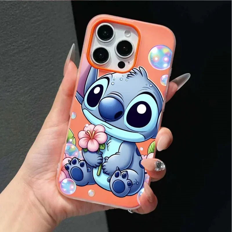 Bubble Flower Stitch Phone Case For IPhone 17 16 15 14 13 12 11 Pro Max Plus Air Casing Color Jelly Silicone Bumper 2 In 1 Cover