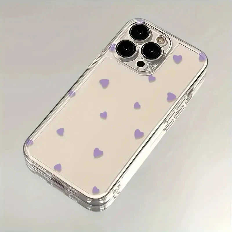 Transparent Black Pink Little Love Heart Phone Case For Xiaomi 15 Cases Xiaomi 14T 13T 12T Pro 13 12 11 Lite 5G 15 14 Soft Cover