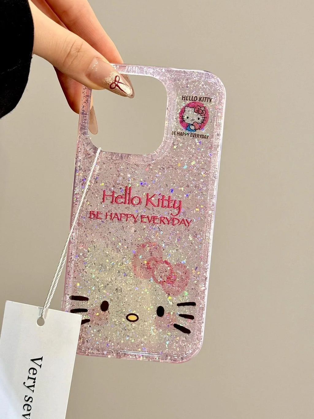 Luxury Glitter lovely Hello Kitty Clear Soft Case protection for iPhone 16 15 13 12 11 14 Pro Max XS XR 16 7 8 Plus X SE Coque