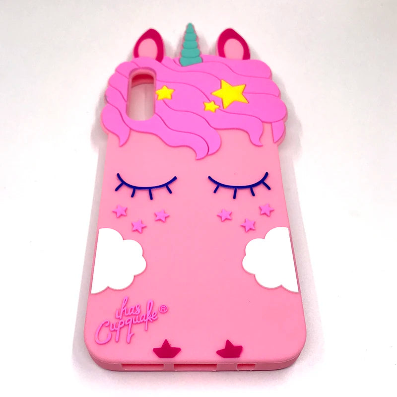 For Samsung A50 A30 A20 Case 2019 Soft Silicone Cartoon Bear Cat Unicorn Back Cover Cute Phone Bag For Samsung Galaxy A 50 30 20