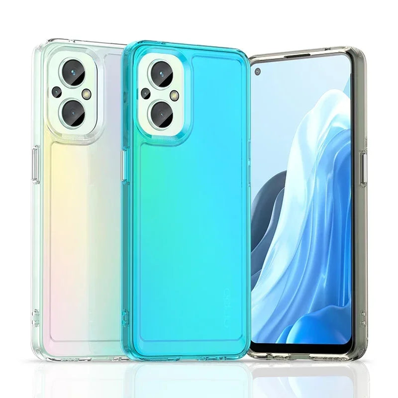 Shockproof Candy Silicone Bumper Phone Case for OnePlus Nord N20 5G OPPO A96 5G Reno7 Z 5G Reno7 Lite F21 pro 5G Reno8 Lite