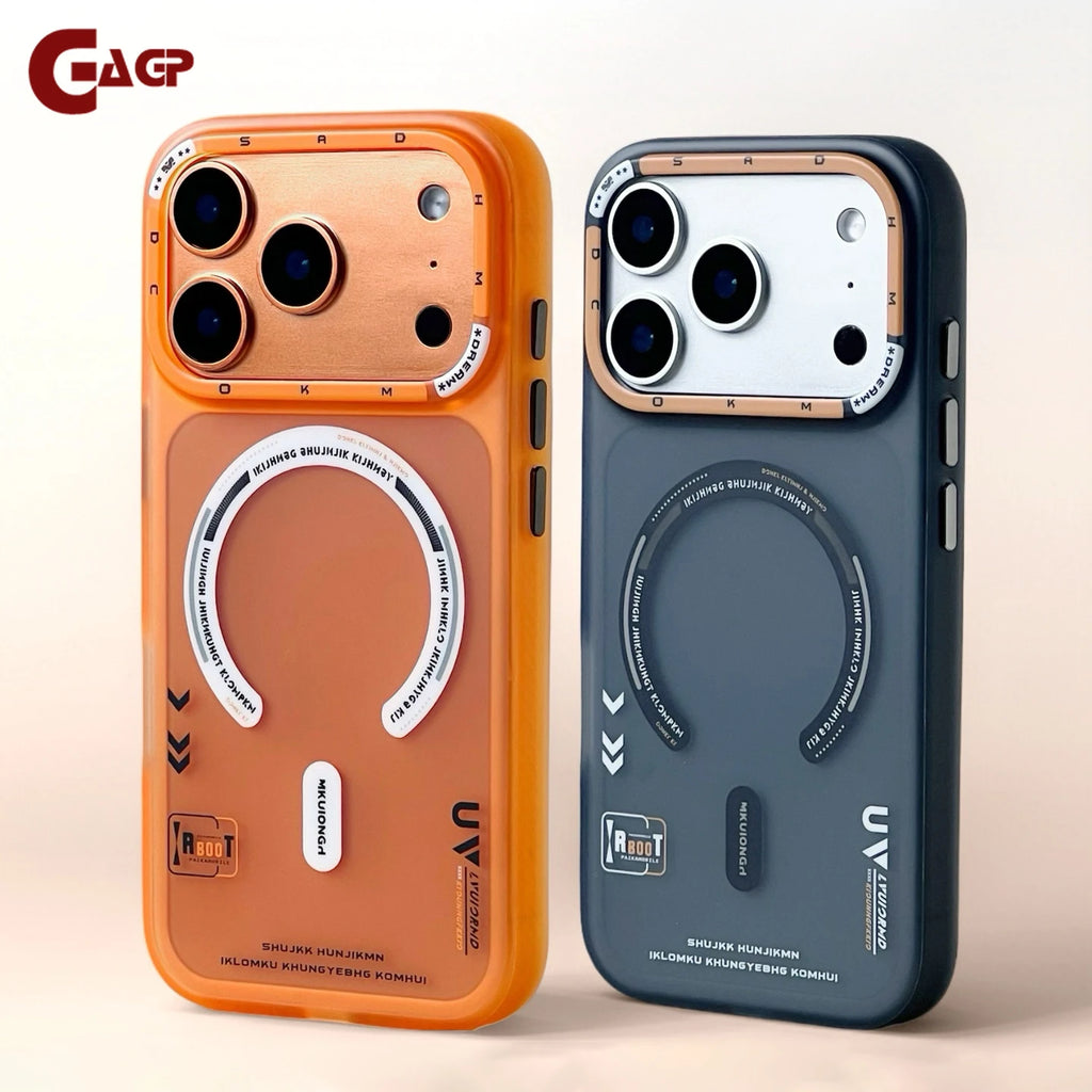 Frosted Translucent Magnetic Case For iPhone 17 Pro Max 16 15 14 13 12 Pro Max 17Air For Magsafe Shockproof Soft-Edged Cover