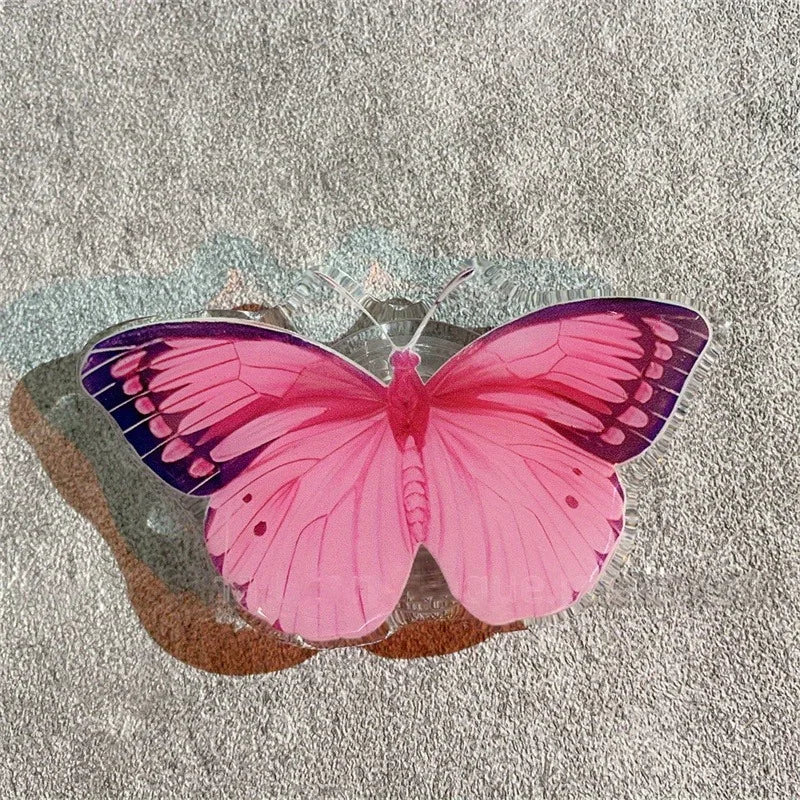 Acrylic Butterfly Phone Stand Socket Holder Grip Trendy mobile phone accessories Applicable For Apple Huawei Xiaomi Samsung case