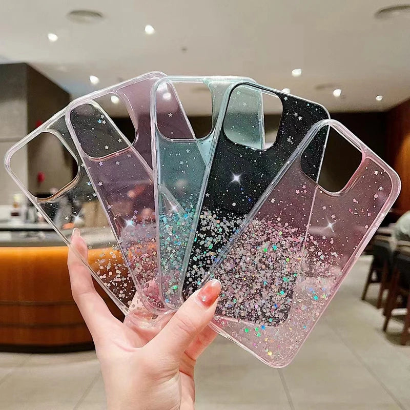 For Vivo V25 V25E Y02 Y16 Y02S Y77 Y77E Y35 Y22 Y22S 4G Y15S Y15A Y01 X50 ProX21 UD Phone Case Bling Glitter Sequins Soft Cover