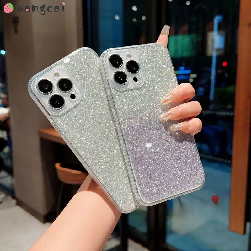 For Vivo V27 Pro V27E V25 Pro V23 Pro V23E V21 4G 5G V20 Pro Y77E Y77 Soft Transparent Phone Case With  Bling Back Cover Cases