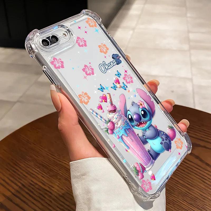 Disney Stitch Cute Fashion For Redmi Note 14 13 12S 12 11T 11 10S 10 Pro Plus MAX Anti-Fall Transparent TPU Soft Phone Case