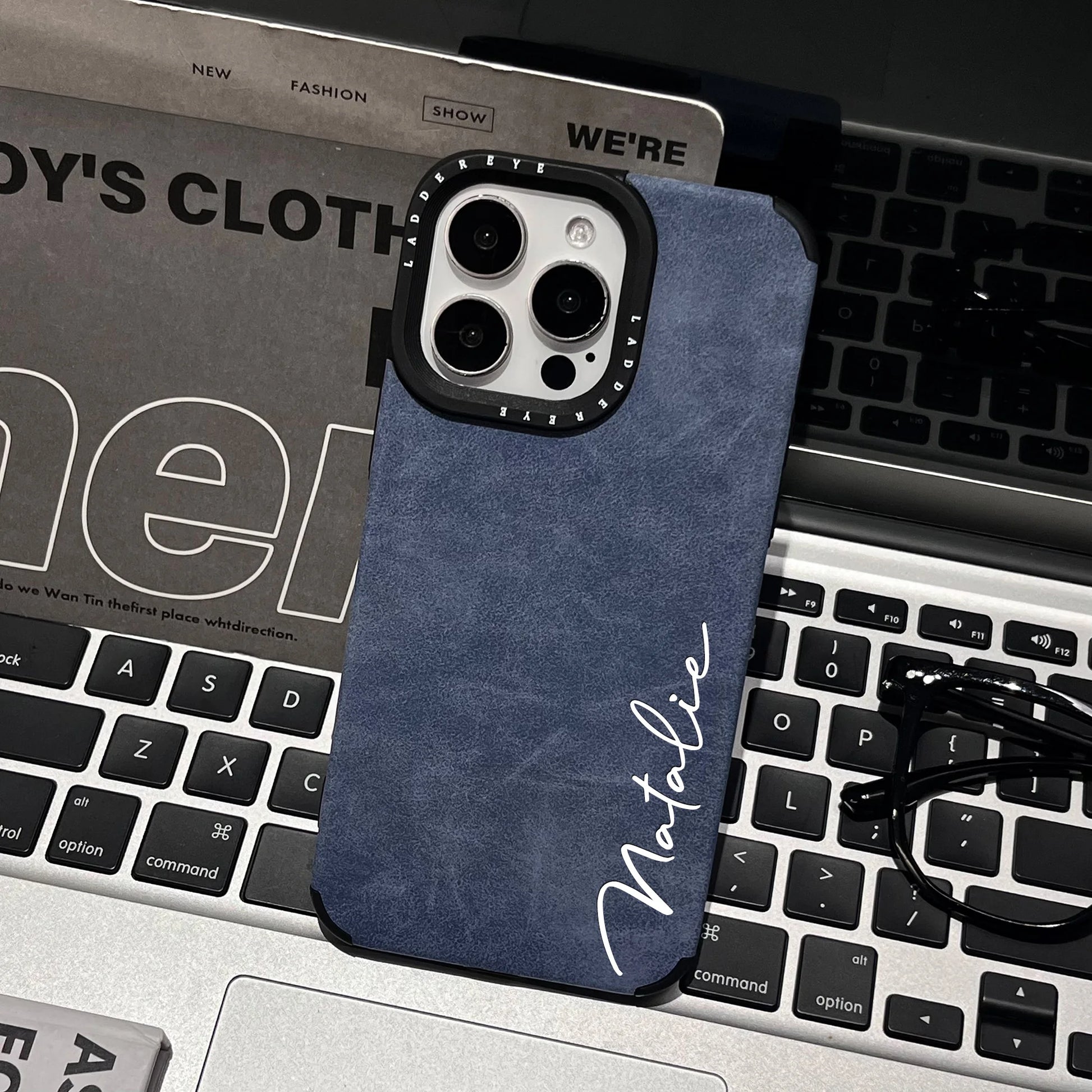 Custom Name Personalized Phone Case for iphone17 16 15 14 13 12 11 Pro Max Plus, luxury Faux Leather Shockproof gift case