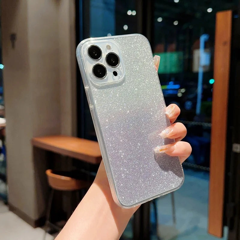 For Vivo V27 Pro V27E V25 Pro V23 Pro V23E V21 4G 5G V20 Pro Y77E Y77 Soft Transparent Phone Case With  Bling Back Cover Cases