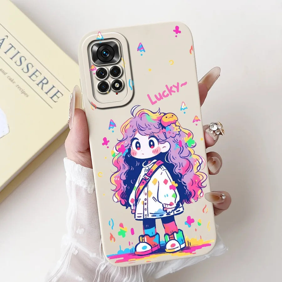 Case for Redmi Note 11 11S 4G 11 Pro Couqe Matte Soft Silicone Cartoons Funda Shockproof  Phone Bags For Note11 11S Back Covers