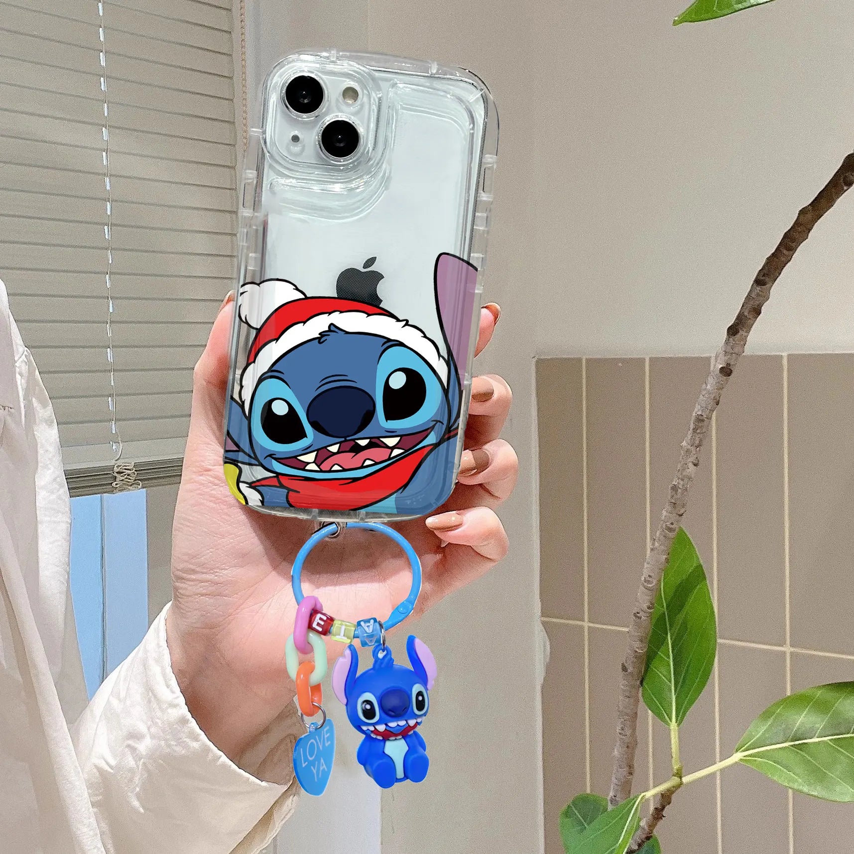 Cartoon Stitch Angel 3D KeyChain Case For iPhone 13 14 15 Pro Max 14 Plus 11 12 Mini 14 Plus XS Max 6 6S 7 8 Plus X XR SE Cover